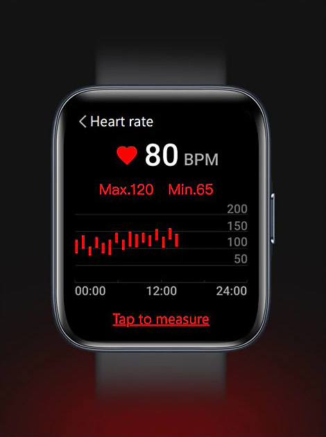 Zeblaze Beyond Heart rate monitoring screen