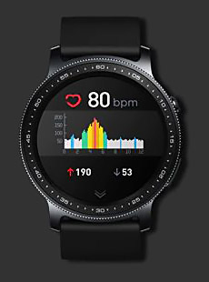 Zeblaze GTR 2 Heart rate monitor screen