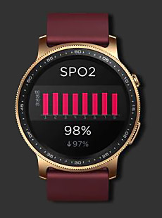 Zeblaze GTR 2 SpO2 level measurement screen