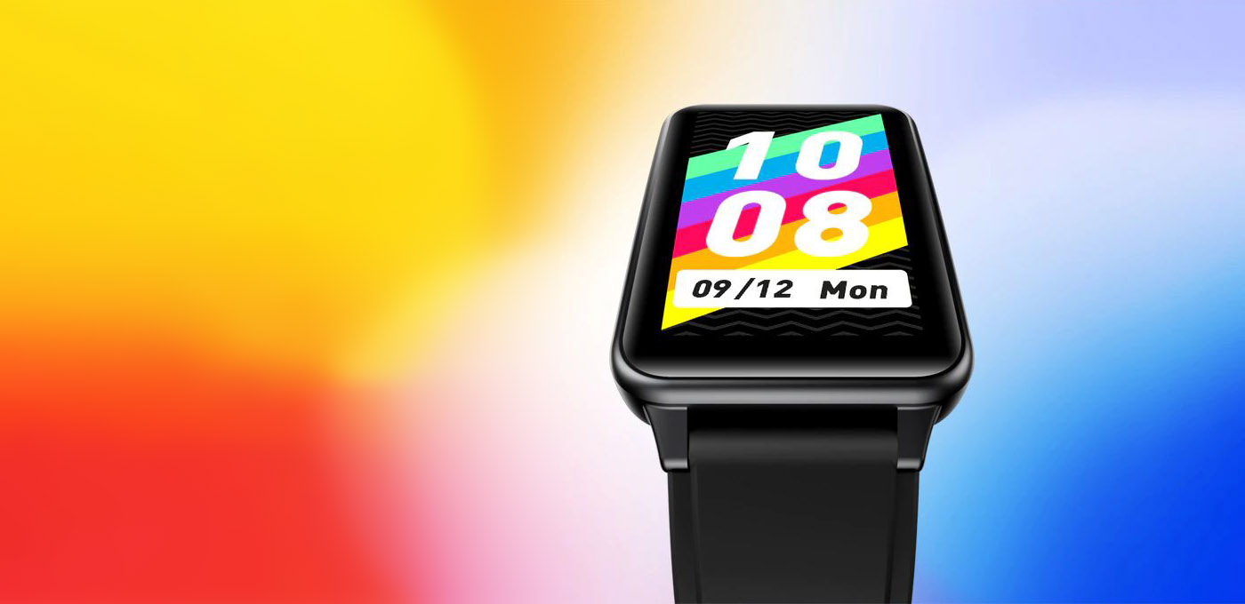 Zeblaze Meteor Smartwatch on a color background