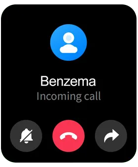 Zeblaze Swim Incoming Call screen