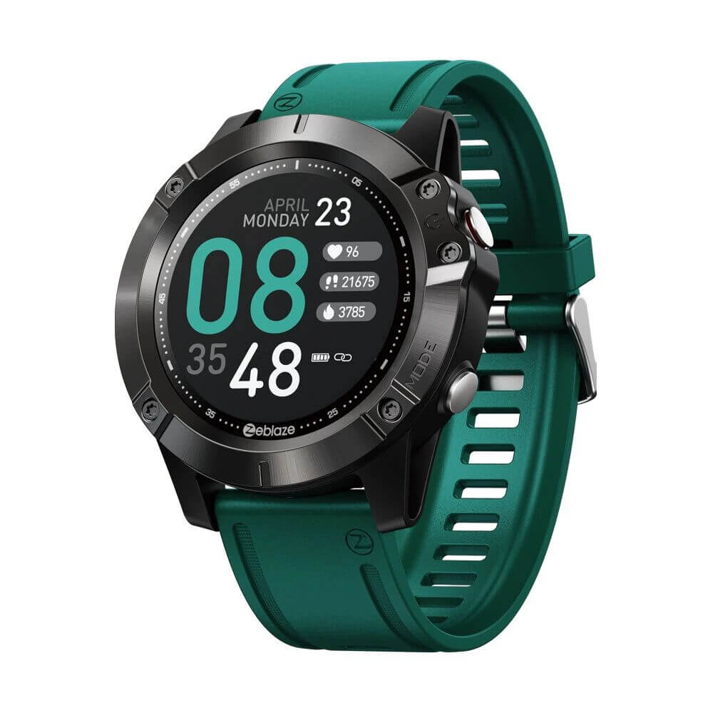 Zeblaze VIBE 6 Smartwatch with green strap