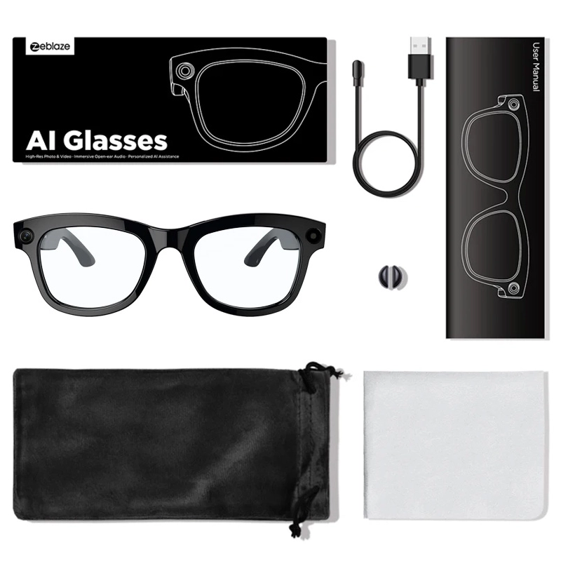 Zeblaze AI Shooting Glasses What's in the box