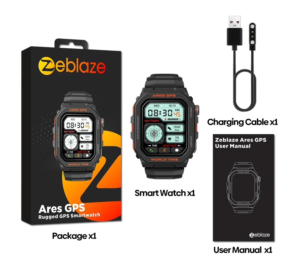 Zeblaze Ares GPS What's in the box