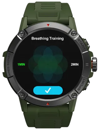 Zeblaze Ares 3 Breathing Training screen