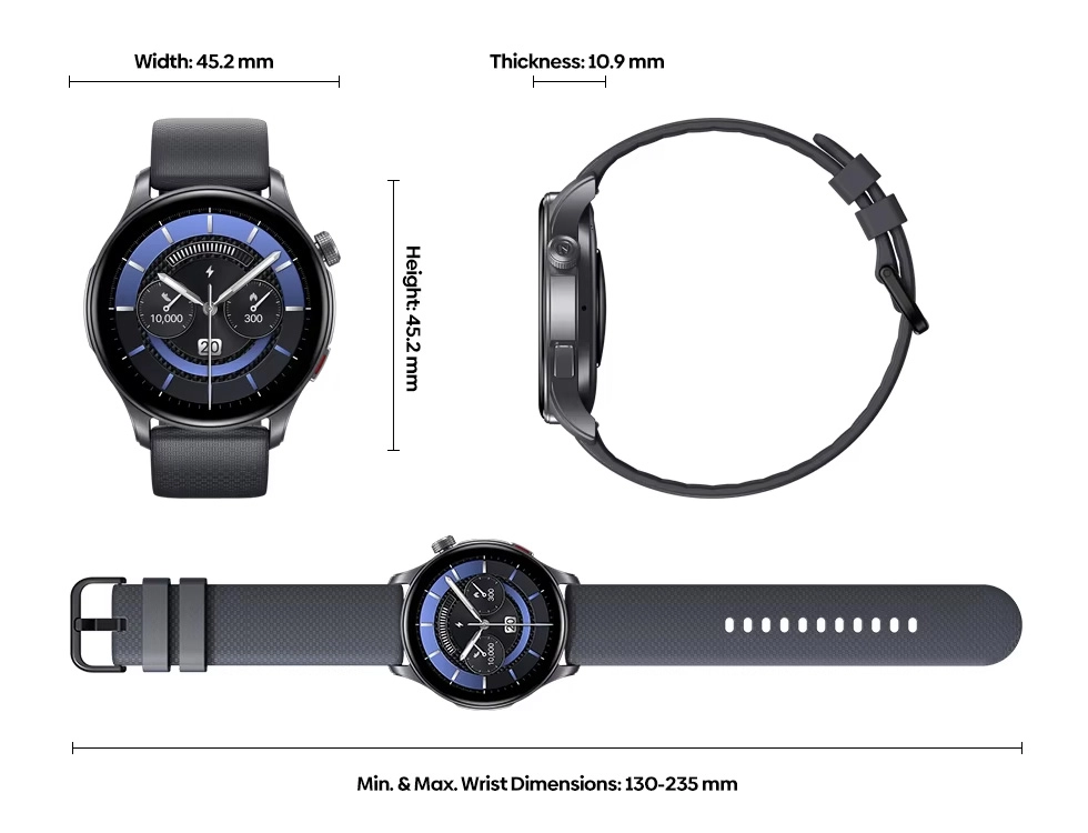 Zeblaze Btalk 3 GPS size