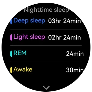 Zeblaze Stratos 2 Ultra Sleep monitoring screen