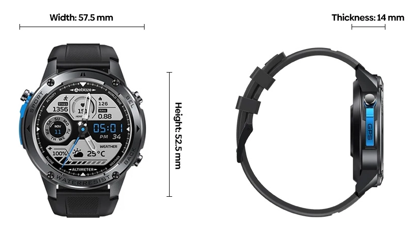 Zeblaze Stratos 2 Ultra Smartwatch Worldwide delivery