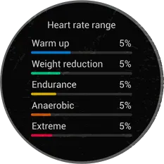 Zeblaze Stratos 3 Heart rate range screen