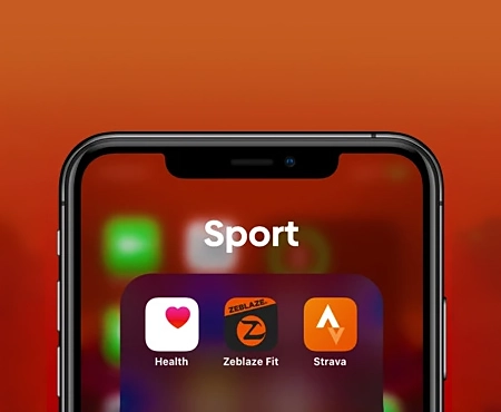 Sport APP folder on the smartphone screen