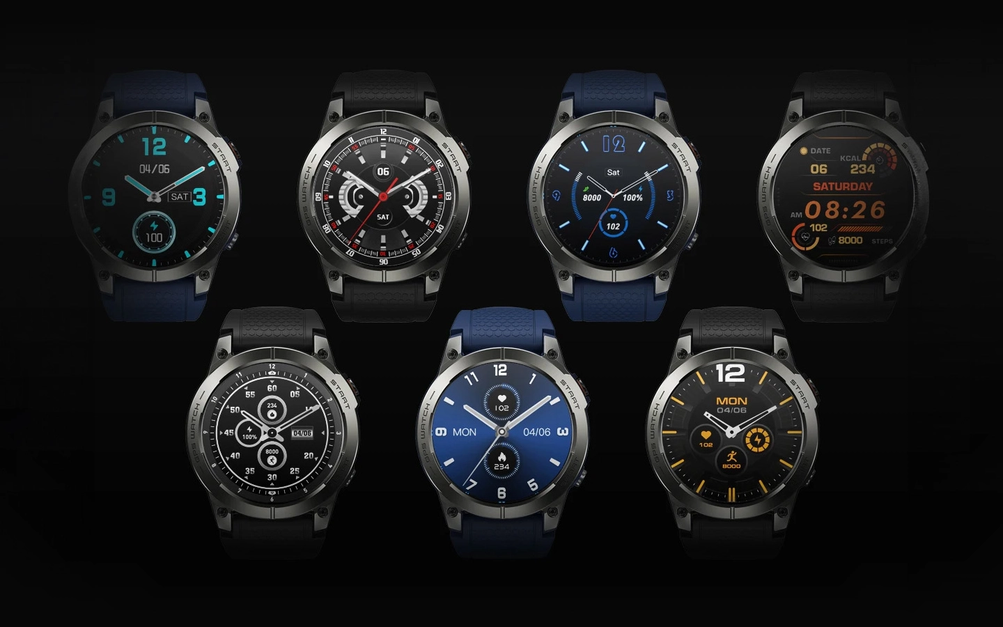 Zeblaze Stratos 3 Pro's watch faces