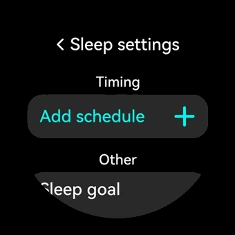 Zeblaze Stratos 4 Sleep schedules screen