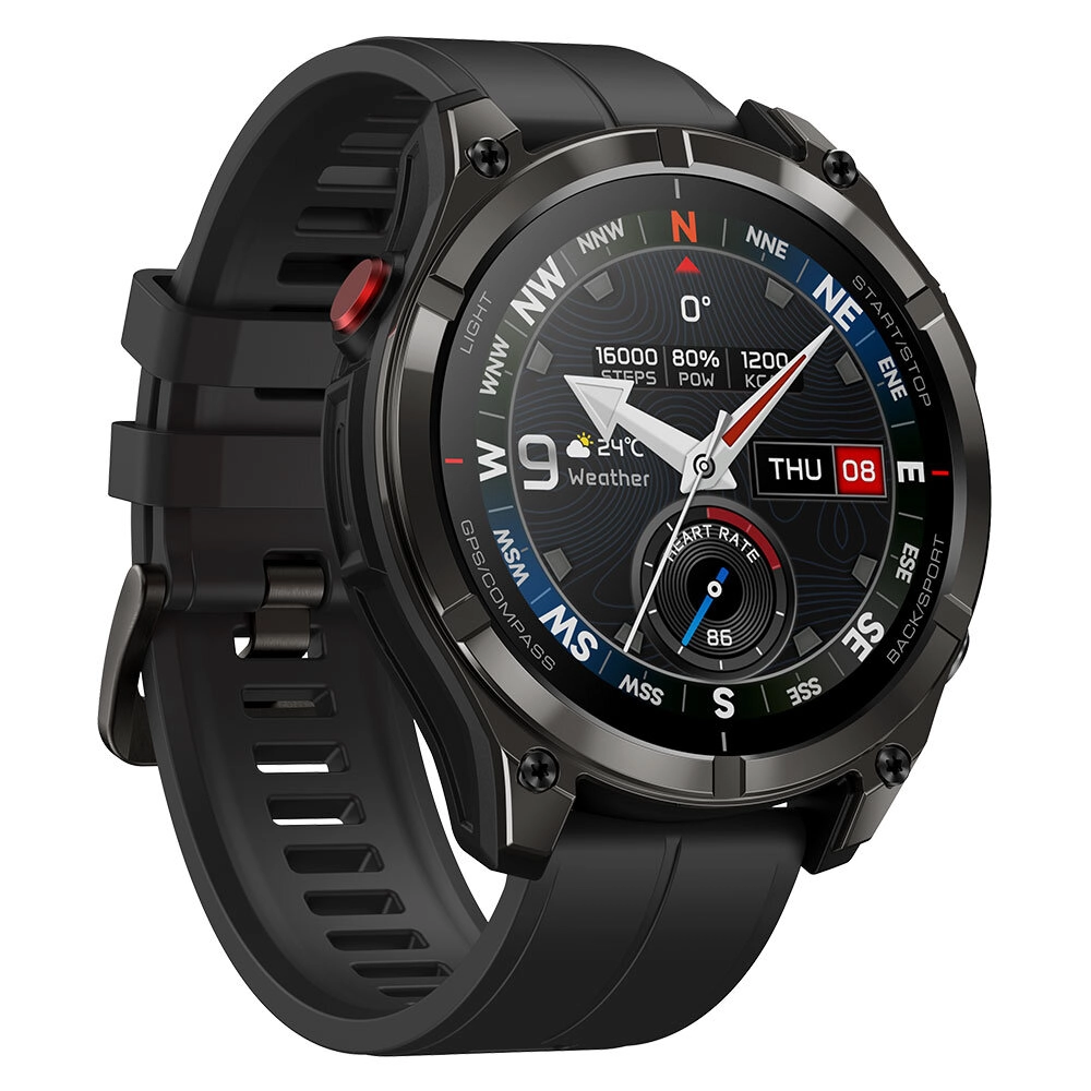 Zeblaze Stratos 4 Pro black left-side view